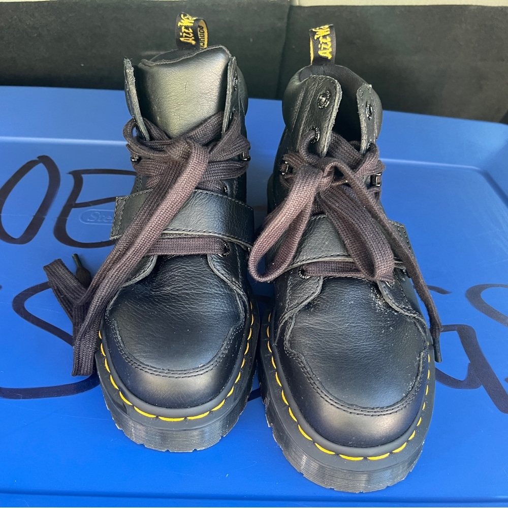 Like new Dr. Martens Zuma with buckle strap ankle boots